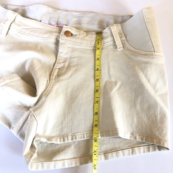 Isabel Maternity by Ingrid & Isabel Side Panel Midi Maternity Jean Shorts Sz 12 - Picture 10 of 12